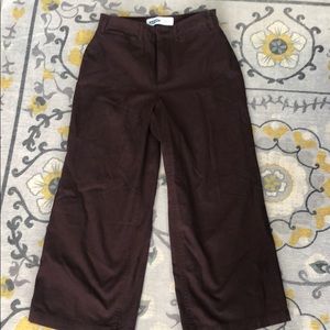 High-Waisted Slim Wide Leg Chino
